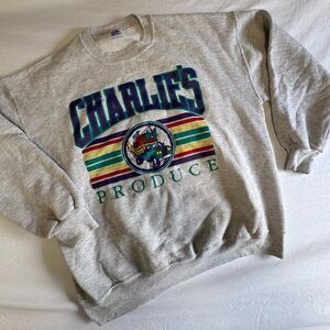 Vintage Charlie’s Produce Crewneck Jerzees Brand